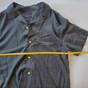 Banana Republic Slim Fit Black Short Sleeve button up